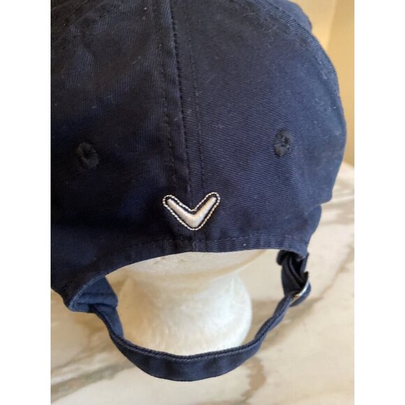 Callaway Navy Blue Adjustable Golf Cap With Embroidered Logo & American Flag Det - Picture 6 of 9